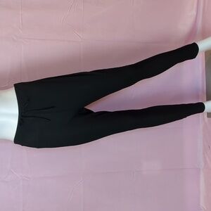 PrettyLittleThing Shape Black Ribbed High Waist Leggings size 10